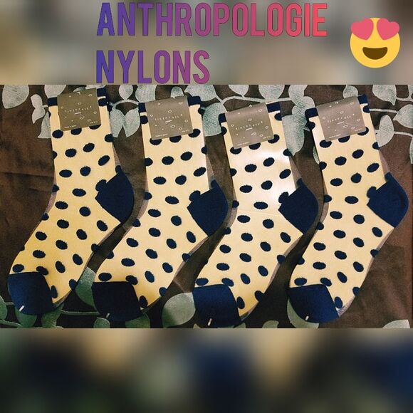 Anthropologie polka dot Nylons - Picture 1 of 4
